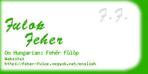 fulop feher business card