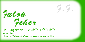 fulop feher business card